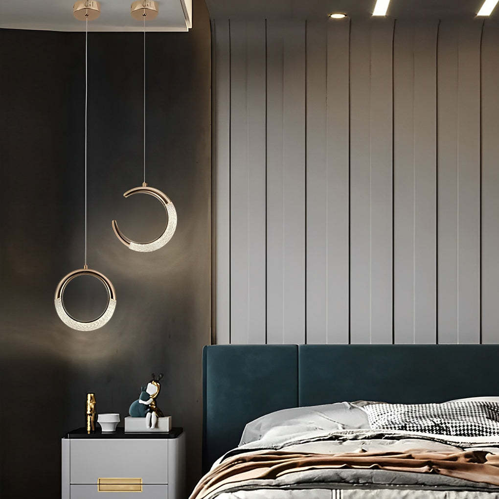 Moon Ring LED Nordic Small Pendant Chandelier