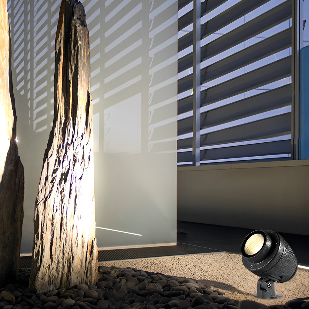 Round Waterproof LED Adjustable Modern Outdoor Spotlights Tree Spot Lights-Lighom