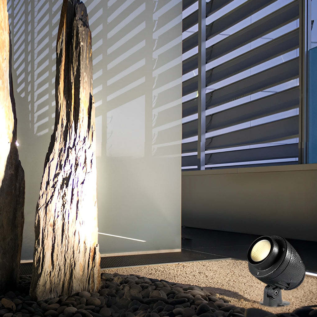 Round Waterproof LED Adjustable Modern Outdoor Spotlights Tree Spot Lights-Lighom