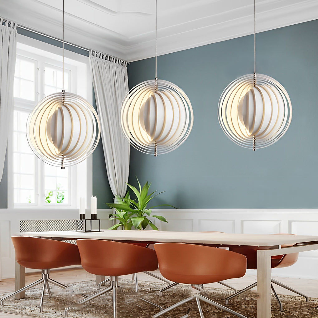 Rotatable Metal White Nordic Pendant