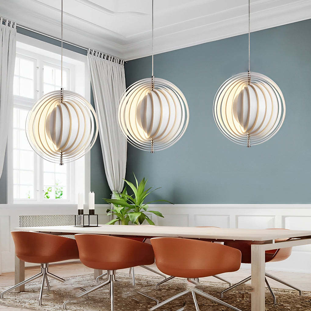 Rotatable Metal White Nordic Pendant