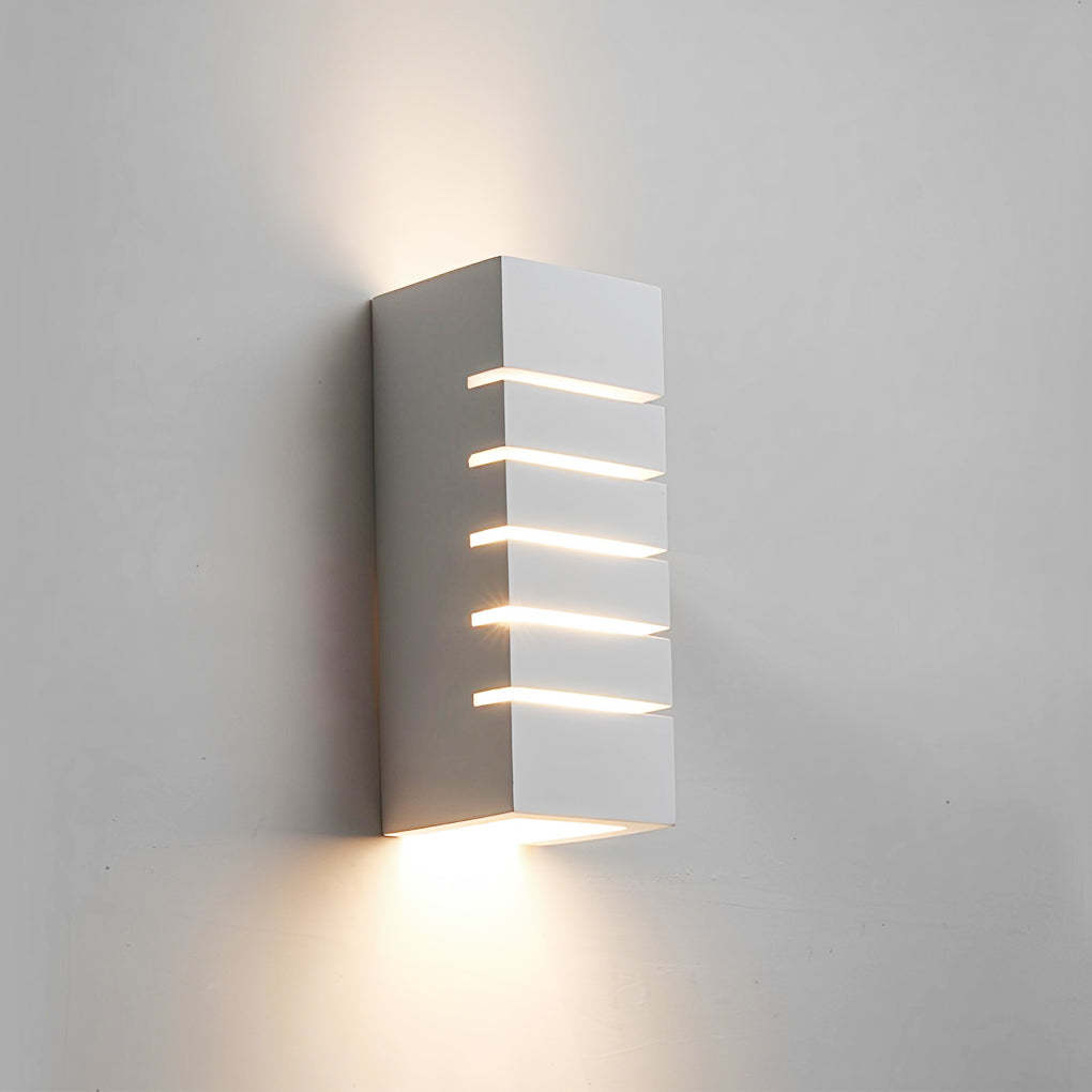 Rectangular Gypsum Glass Up-Down Wall Light