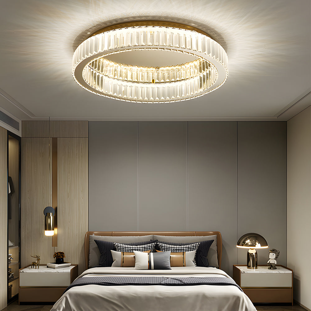 Round Crystal Dimmable LED Post-Modern Ceiling Light