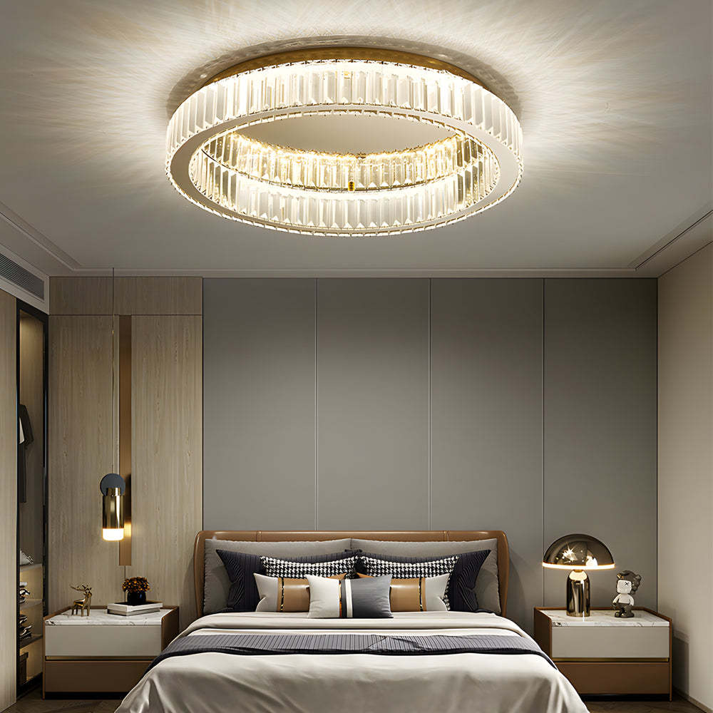 Round Crystal Dimmable LED Post-Modern Ceiling Light