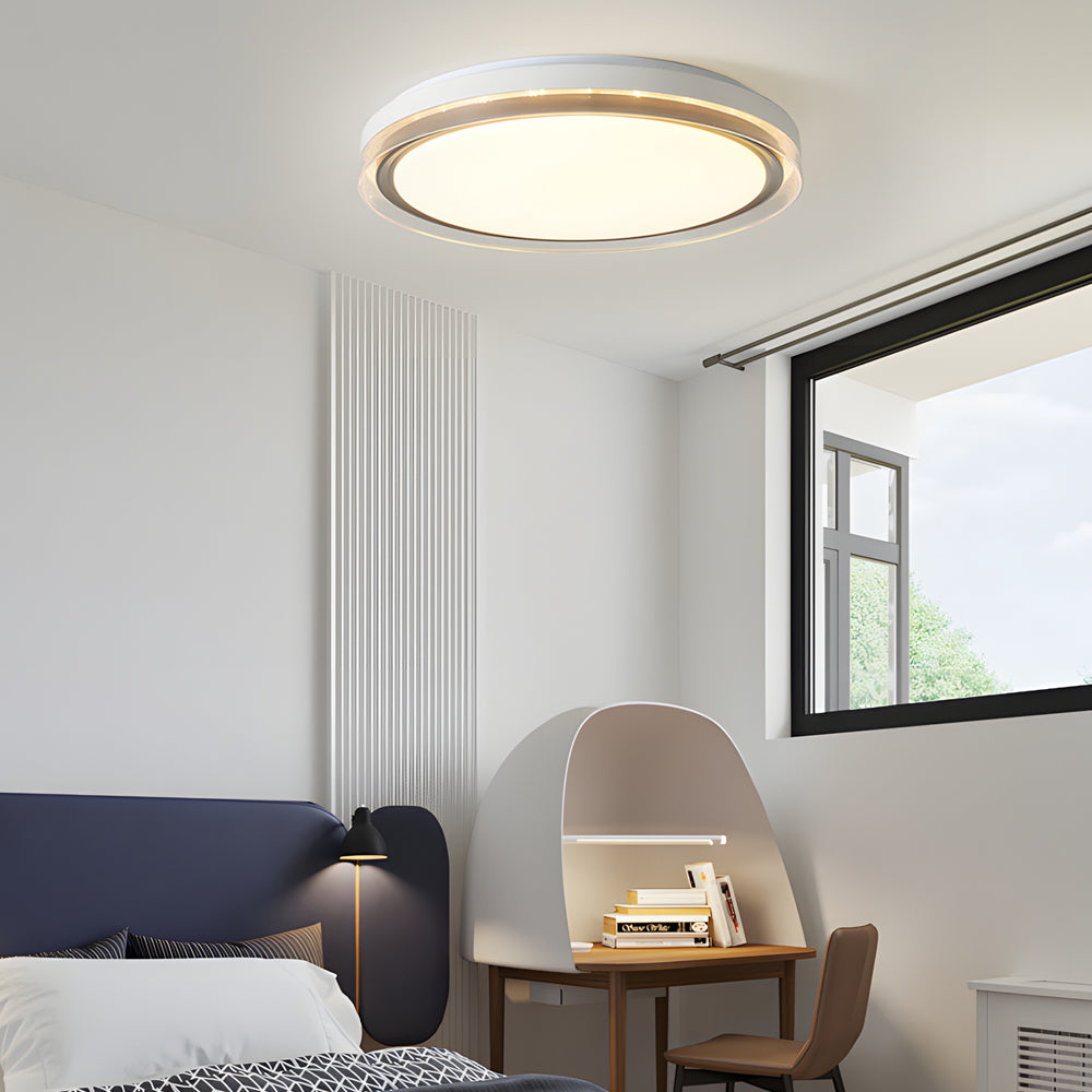 Lighom round acrylic synthetic metal flush mount lighting for bedroom