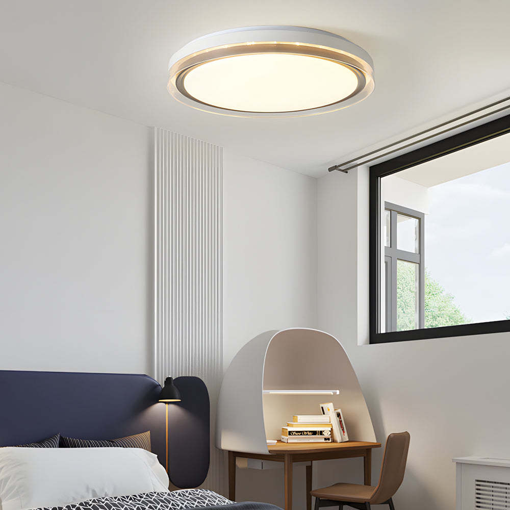Round Acrylic Dimmable LED White Modern Ceiling Light
