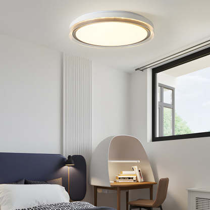Round Acrylic Dimmable LED White Modern Ceiling Light