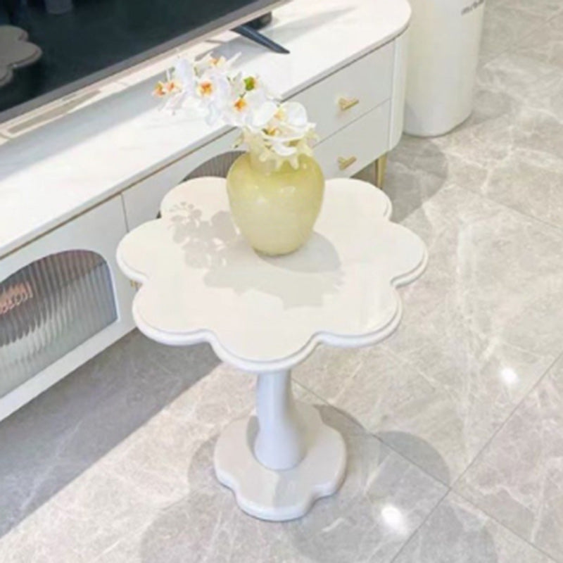 Scandinavian Petal Glass Steel End Table