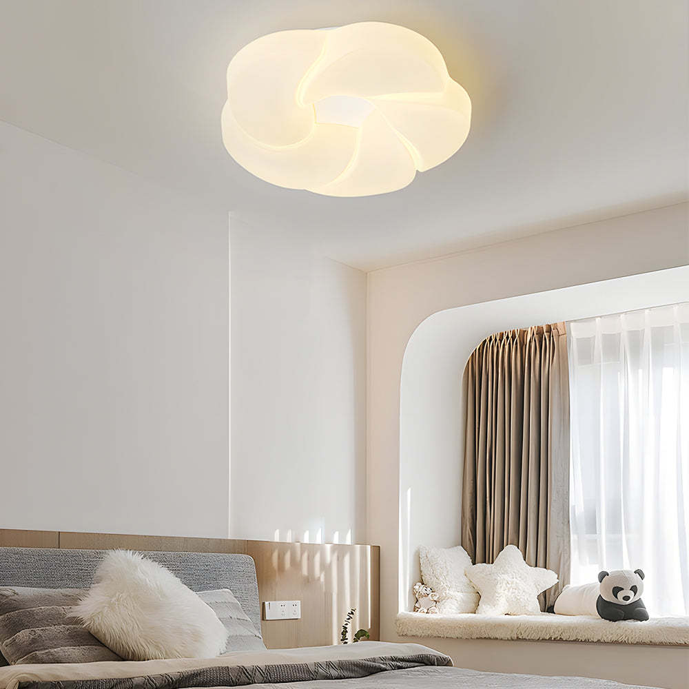 Milky White Flower LED Modern Ceiling Light