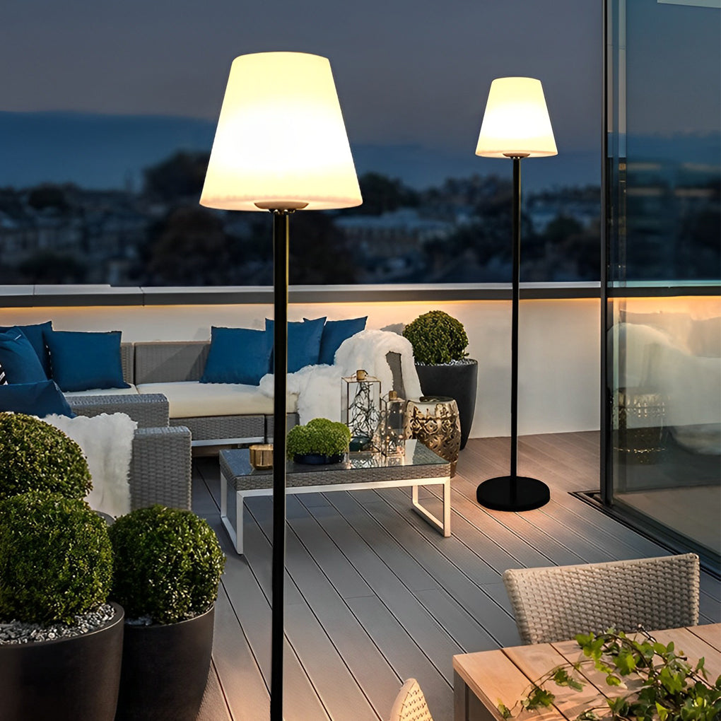 60 in. Modern App-Control Solar Outdoor LED Floor Lamp