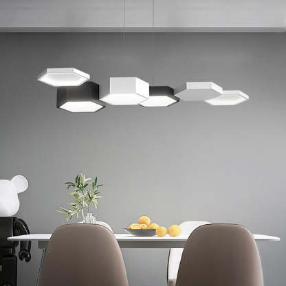Geometric Minimalist Dimmable LED Modern Dining Chandelier