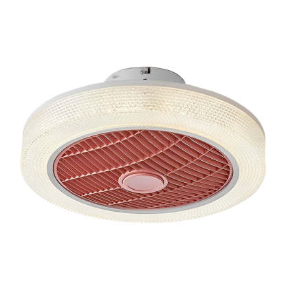 Round Dimmable LED Warm-Air Mute Bladeless Fan