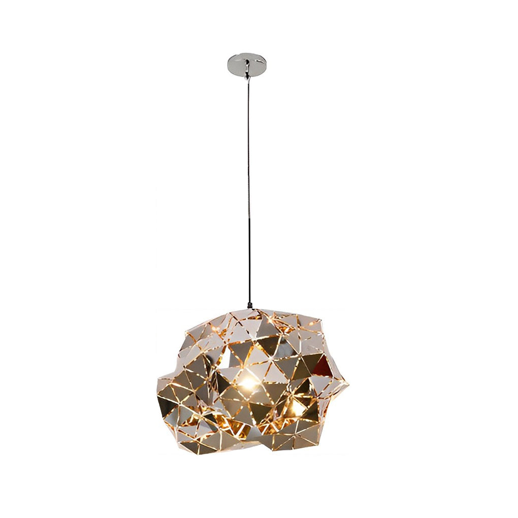 Irregular Hollow Stainless Steel Postmodern Chandelier