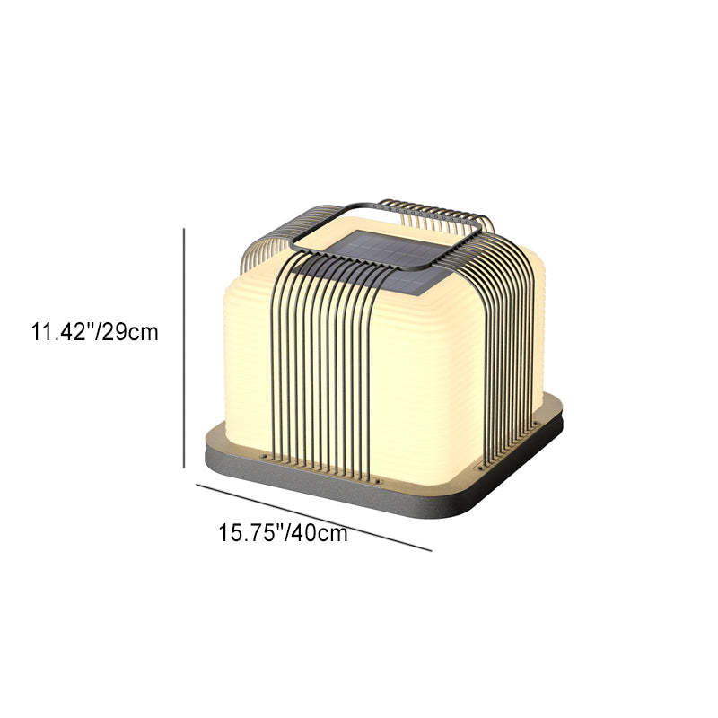 Modern Solar Stainless Steel Square Cubic Landscape Light