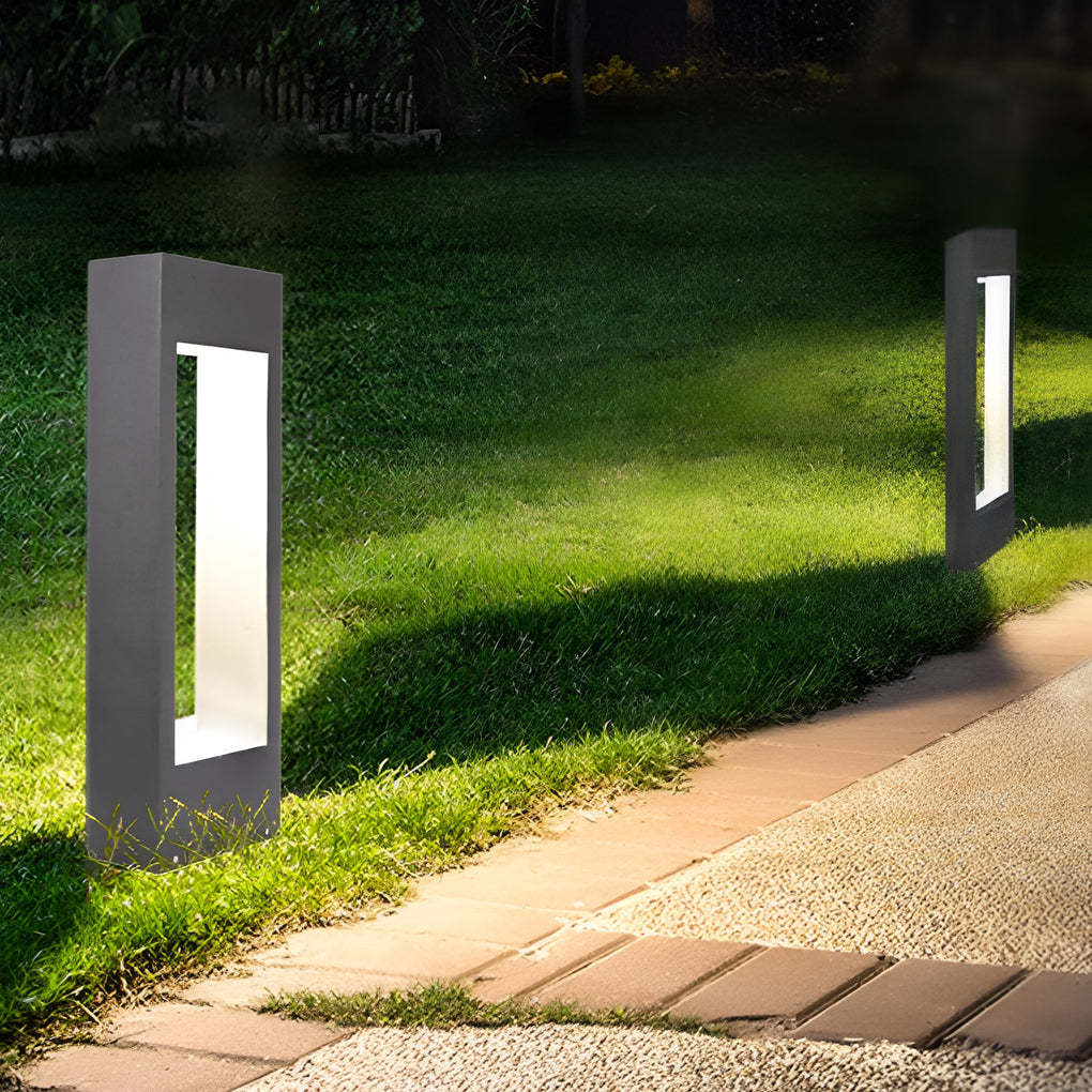 Slim Rectangular Frame LED Outdoor Lawn Light