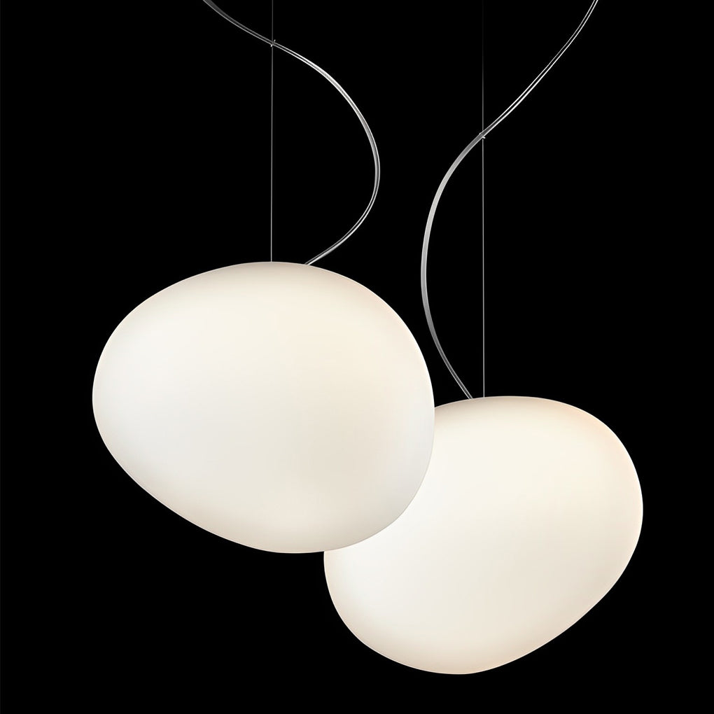 Glass Round Ball LED White Modern Pendant