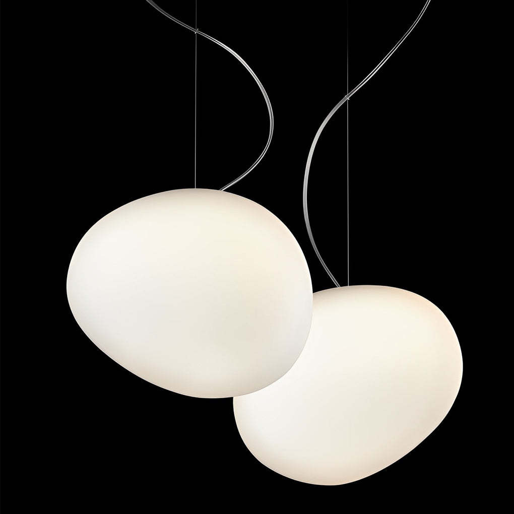 Glass Round Ball LED White Modern Pendant
