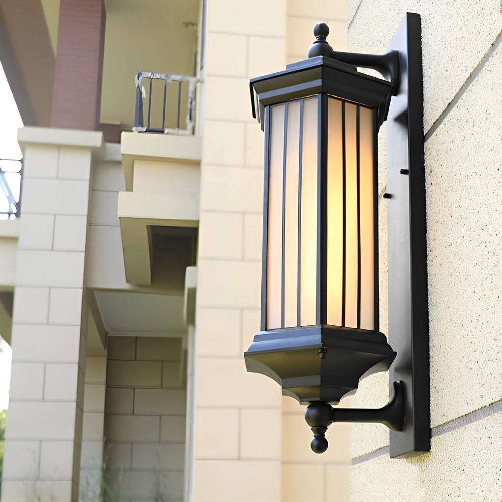 Retro Creative Outdoor Waterproof Black Modern Exterior Wall Lights-Lighom