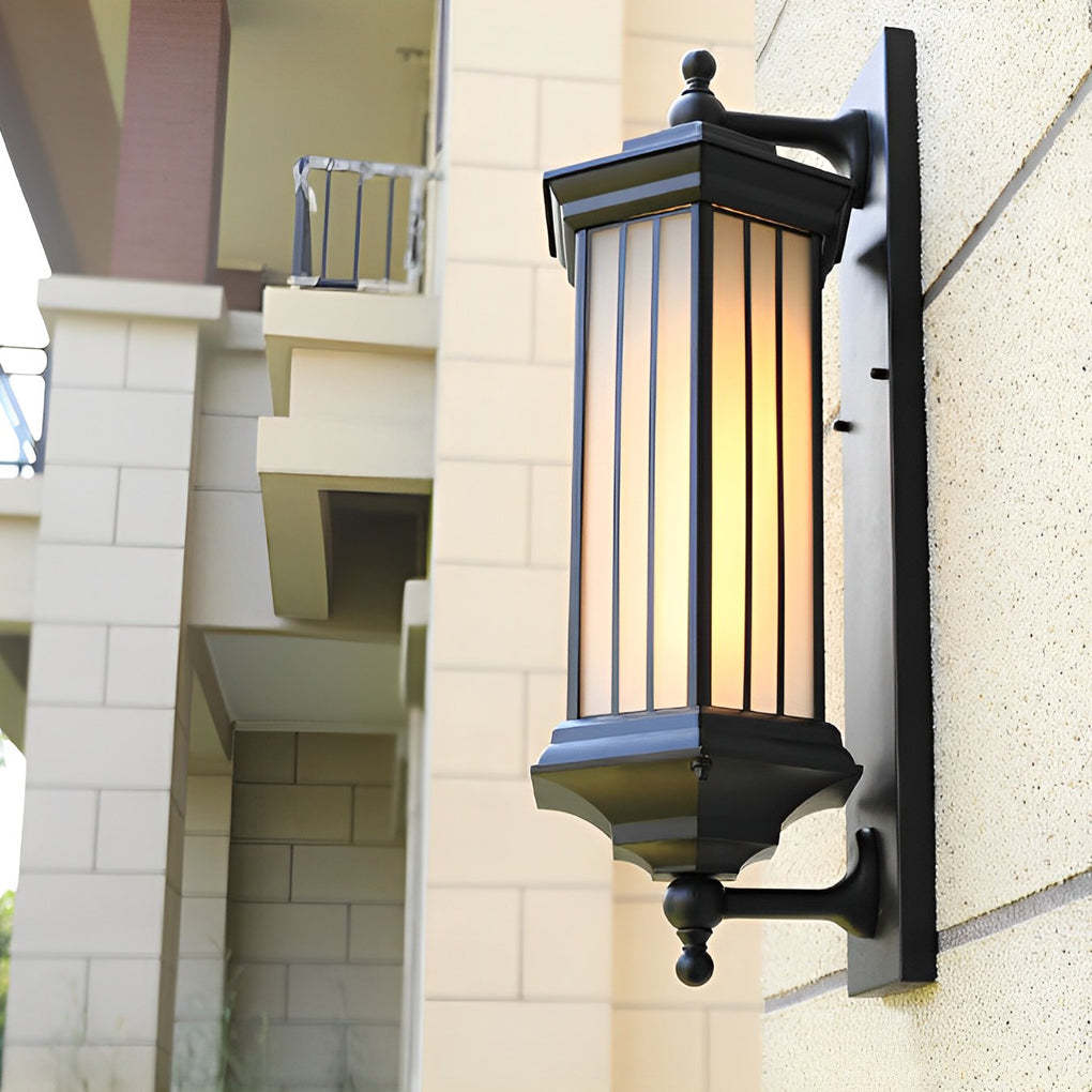 Retro Creative Outdoor Waterproof Black Modern Exterior Wall Lights-Lighom