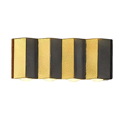 Black & Gold Aluminum LED Outdoor Up Down Wall Light-Lighom