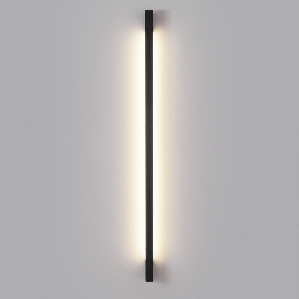 Minimalist Strip Three Step Dimming LED Black Postmodern Wall Lamp-Lighom