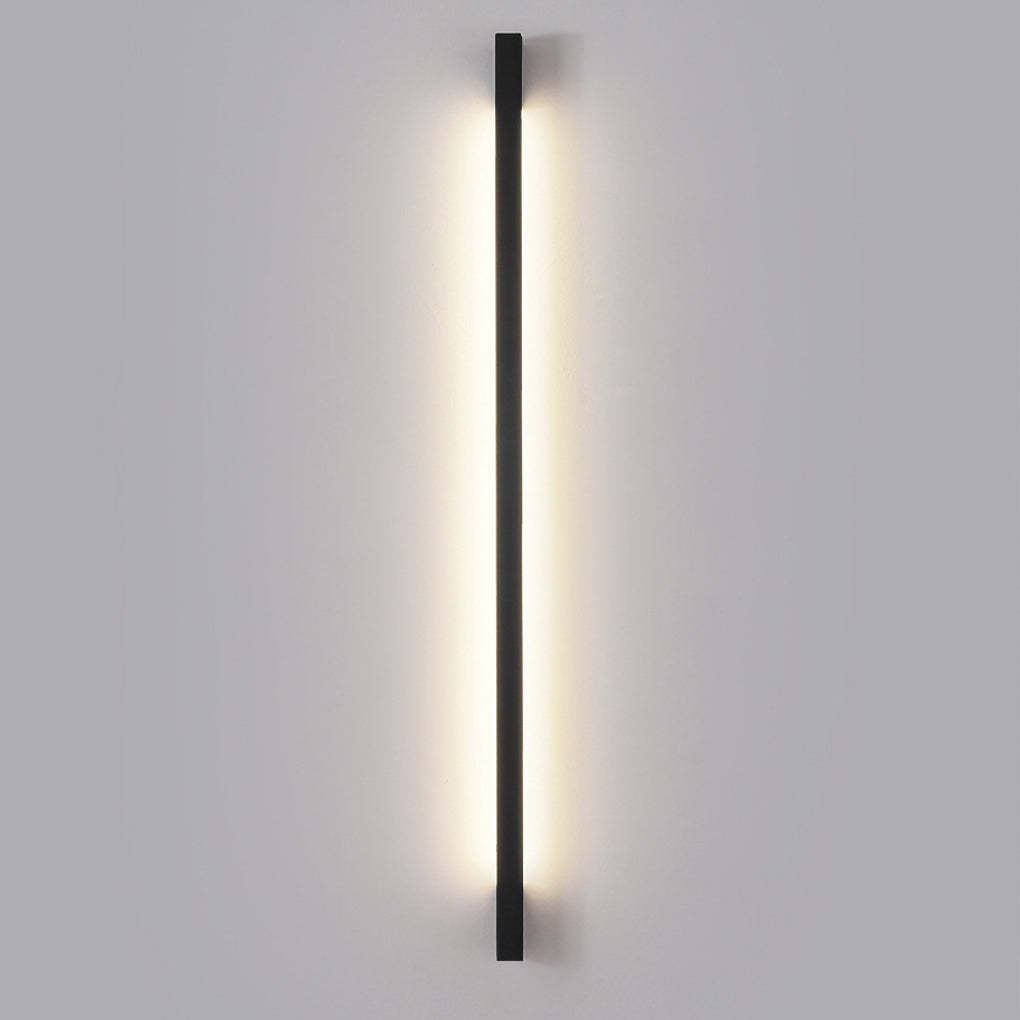 Minimalist Strip Three Step Dimming LED Black Postmodern Wall Lamp-Lighom