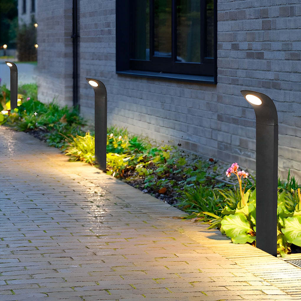 Waterproof IP65 COB LED Black Modern Outdoor Pathway Lights-Lighom