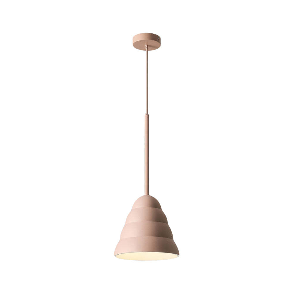 Resin Pink Figura Arc Pendant Lamp