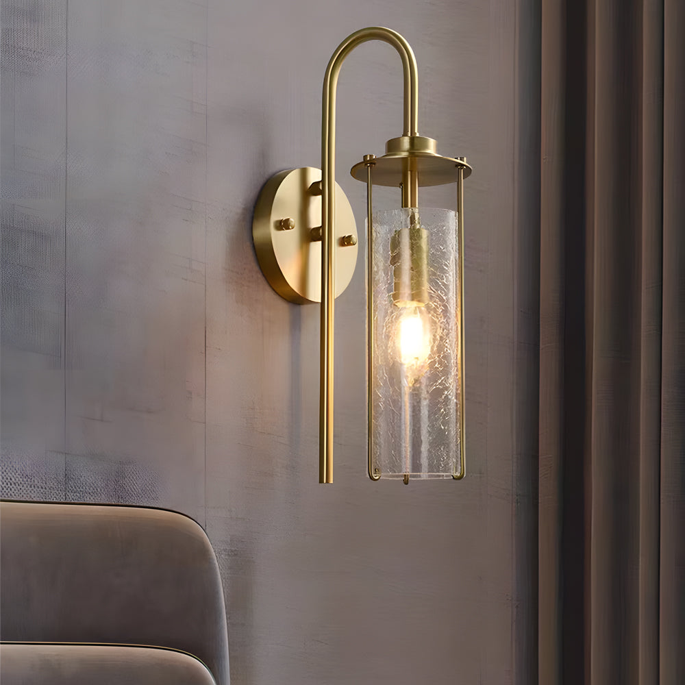 Cracked Glass Copper Minimalist Modern Wall Light