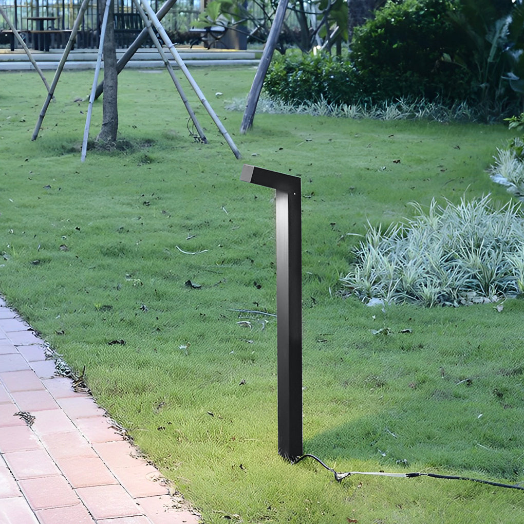 Waterproof IP65 Minimalist Aluminum Black Modern Outdoor Pathway Lights-Lighom