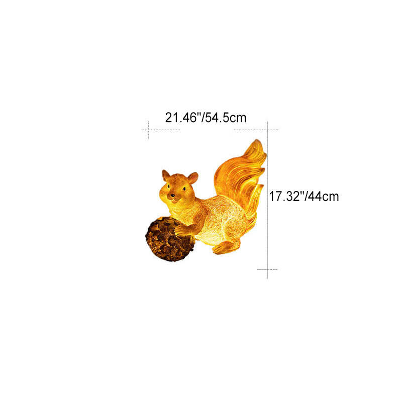Solar Rabbit Squirrel Resin LED Outdoor Landscape Light