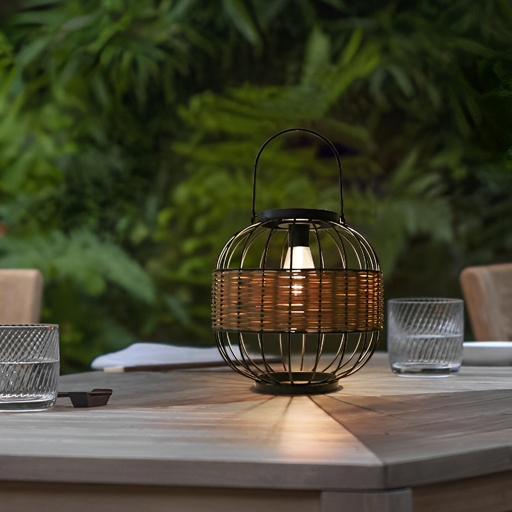 Lighom rustic decor cage black landscape lighting — Set of 2