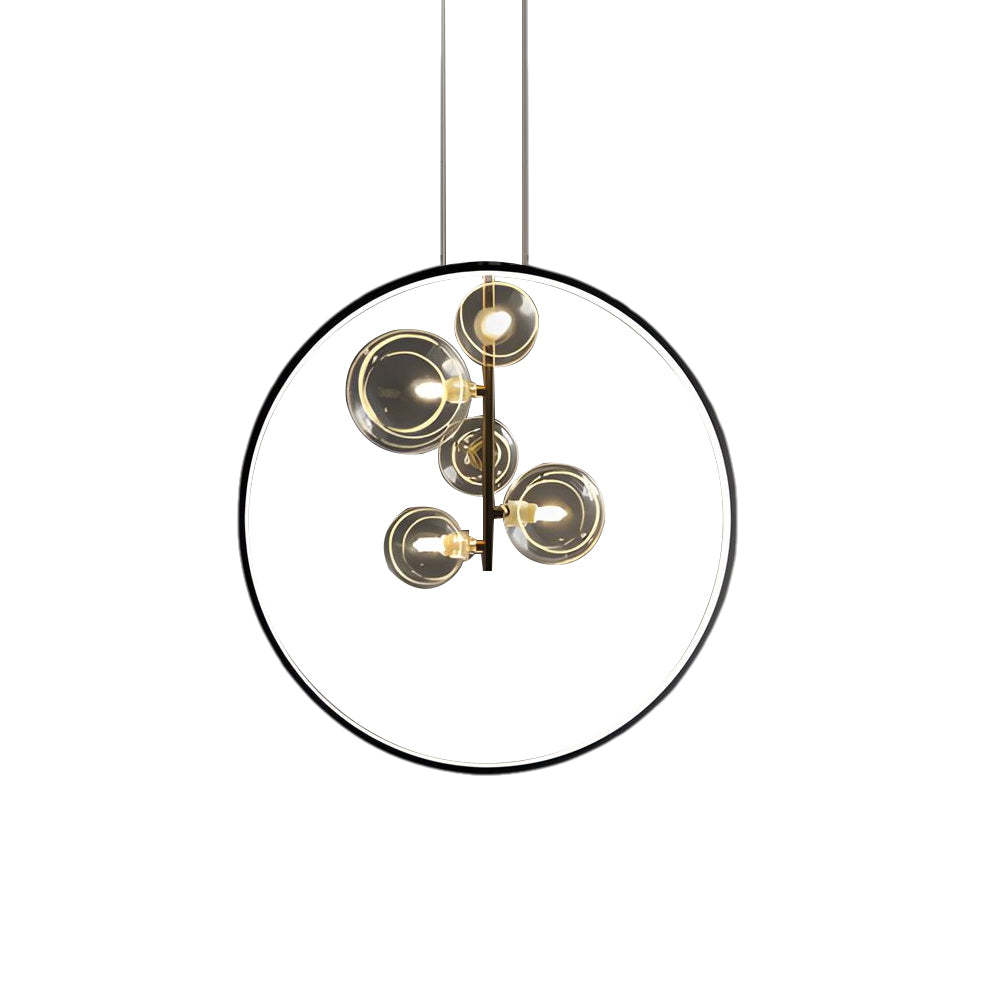 Bubi Black Glass Bubble LED Pendant Light