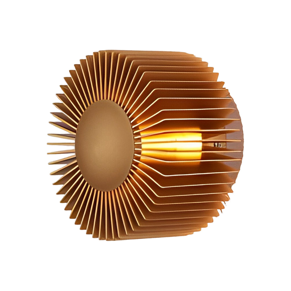 Round Sun Flowers LED Creative Decor Aluminum Modern Wall Light Fixture-Lighom