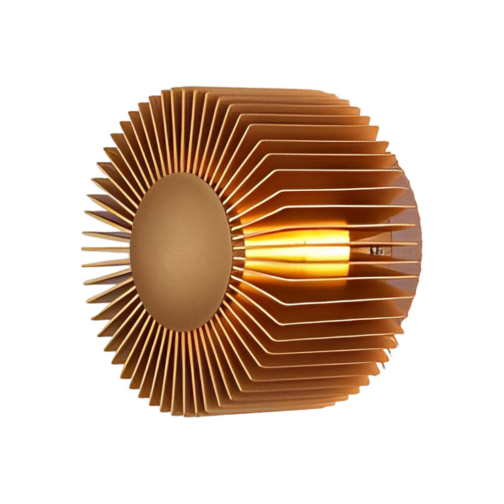 Round Sun Flowers LED Creative Decor Aluminum Modern Wall Light Fixture-Lighom