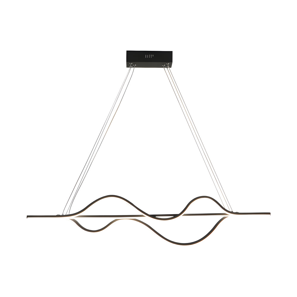 Sleek Wave Modern Pendant Light Dimmable LED