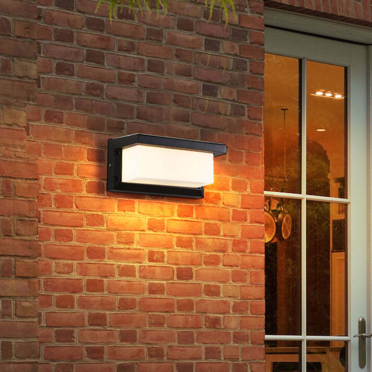 Modern Solar Square Geometric LED Outdoor Wall Sconce