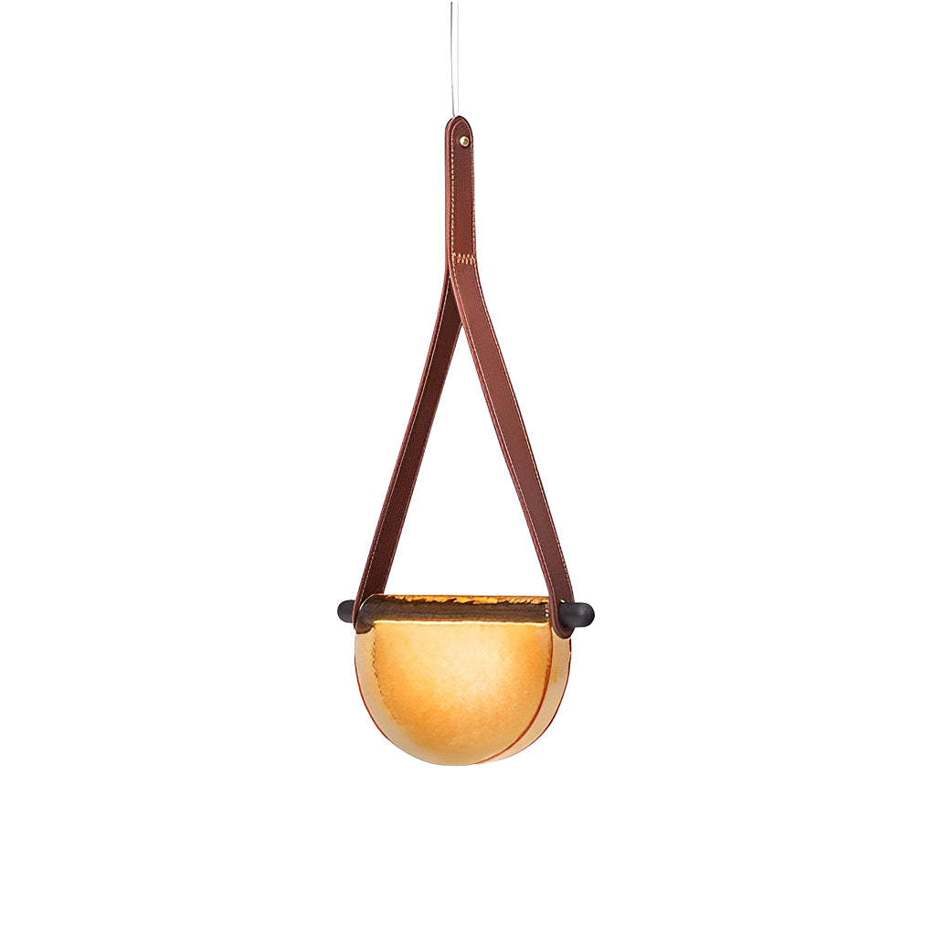 Folded Semicircular Glass LED Postmodern Belt Chandelier