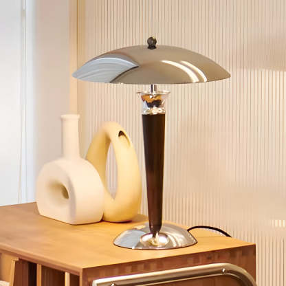 Chrome Mushroom Umbrella 3-Step LED Table Lamp