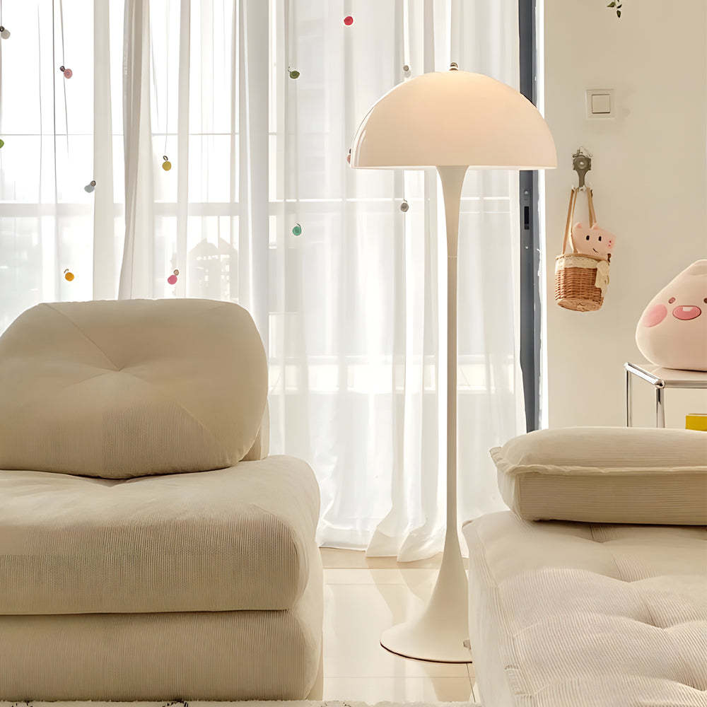 Downlight White Dimmable Mushroom Dome Floor Lamp