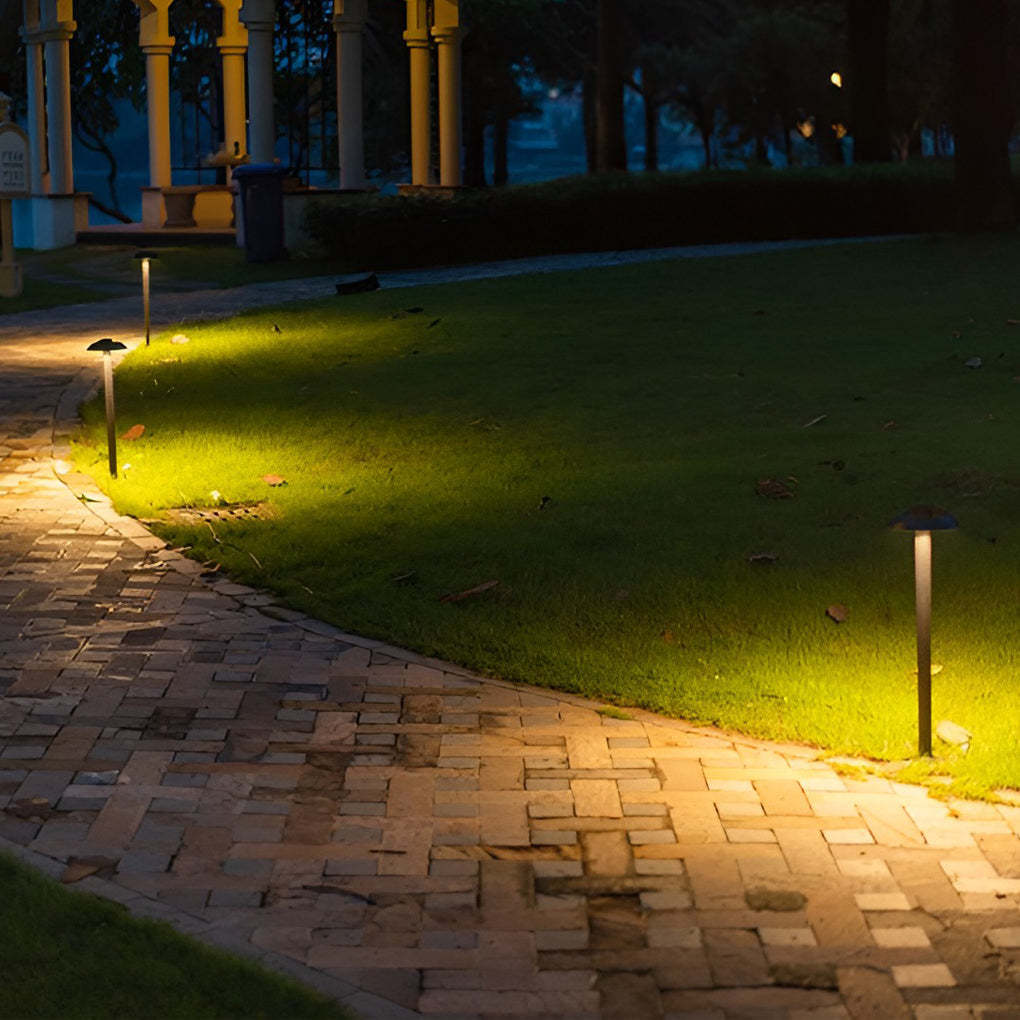 Mushroom Shaped LED Waterproof Black Modern Outdoor Lawn Light Path Lights-Lighom