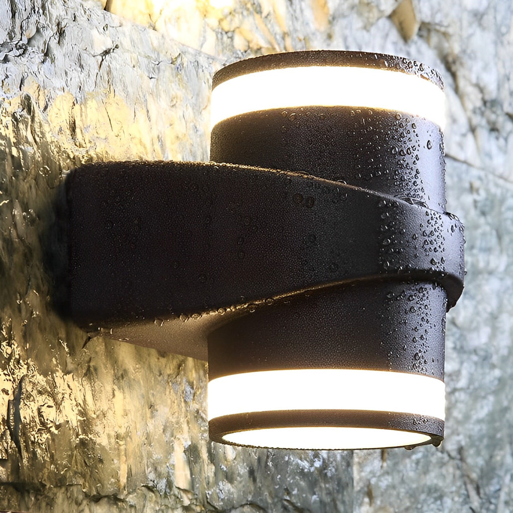 Round Up and Dawn Light LED Waterproof Black Outdoor Wall Washer Lights-Lighom