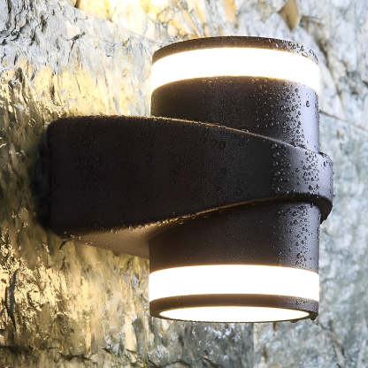 Round Up and Dawn Light LED Waterproof Black Outdoor Wall Washer Lights-Lighom
