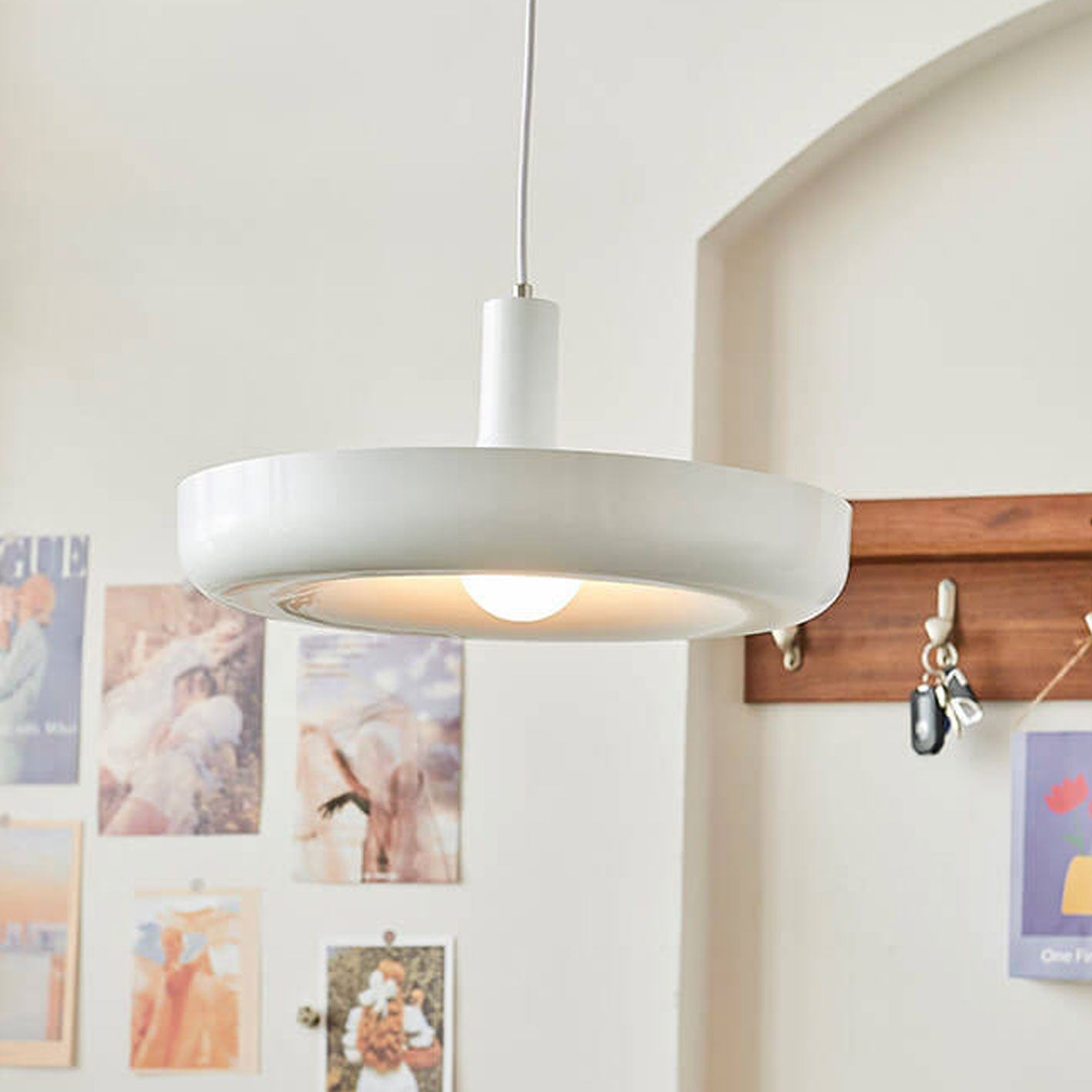 Lighom nordic ufo disc white pendant lighting in metal — 220V-240V (UK/AU)