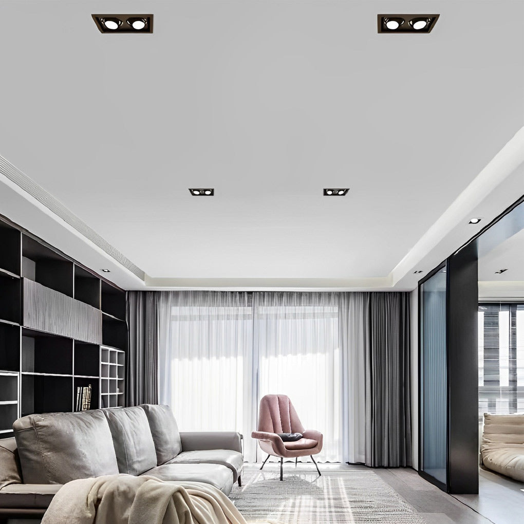 Modern recessed spotlight black directional & spot lights in metal — Warm White (3000K) / Matte Black