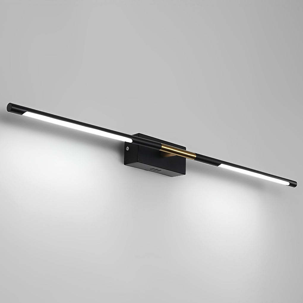 23.6''/39.4'' Black and Gold Linear LED Bathroom Vanity Light Bar-Lighom