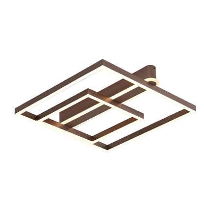 Square Double Frame Metal Aluminum LED Nordic Ceiling Light