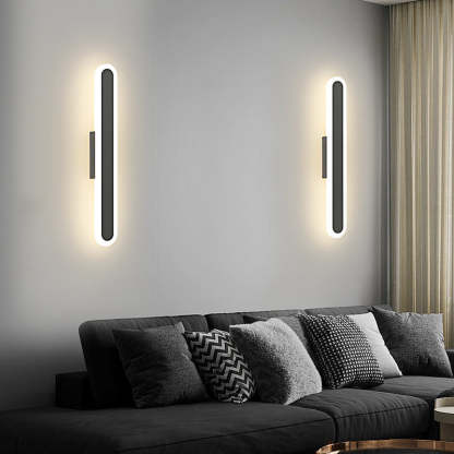 Long Strip Minimalist LED 3 Step Dimming Modern Indoor Wall Lights Fixture-Lighom