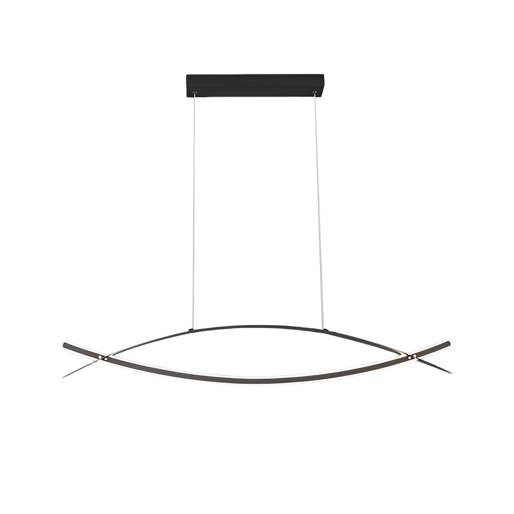 Artistic Strip Plated Dimmable LED Nordic Chandelier