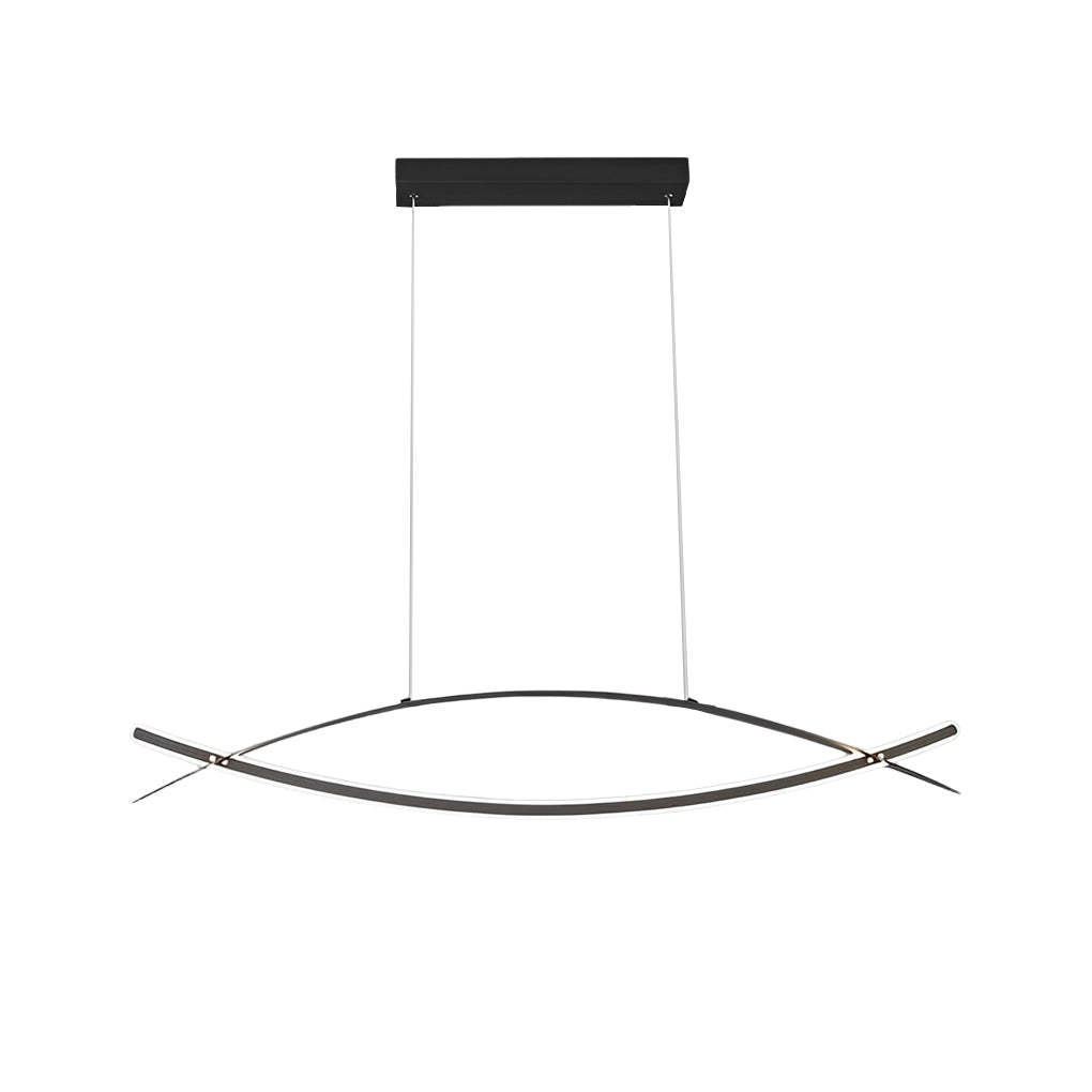 Artistic Strip Plated Dimmable LED Nordic Chandelier